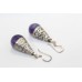 Earrings Silver 925 Sterling Dangle Drop Gift Women's Onyx Stone B236